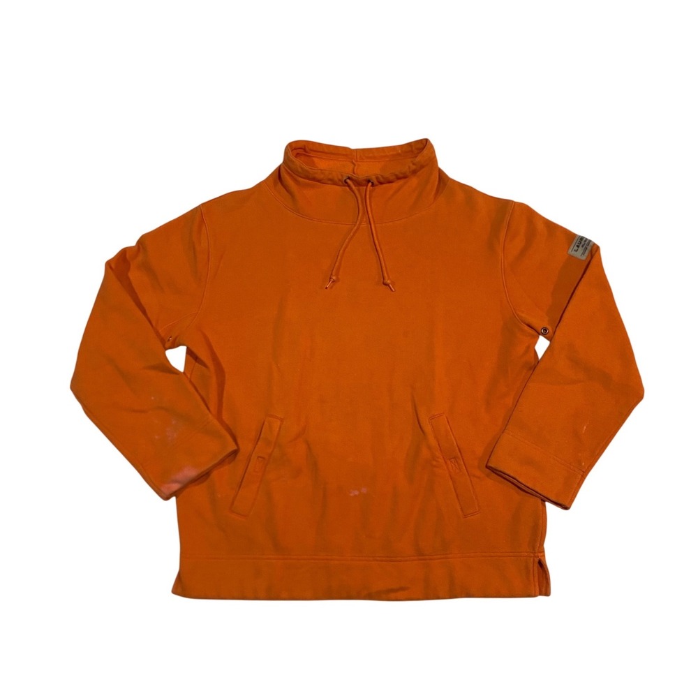 Lauren Ralph Lauren Marine Supply Orange Funnel Neck Pullover Sweatshirt M VTG